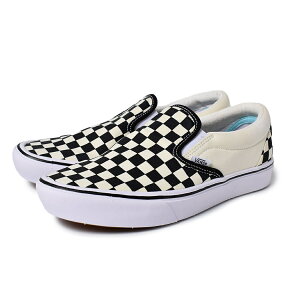 y|Cg10{IX[p[SALEԒGg[K{IzVANS oY RtB[NbV NVbN Xb| Xj[J[ COMFYCUSH CLASSIC SLIP-ON "Black Checkerboard" ( @Y Y fB[X 