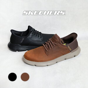 SKECHERS XPb`[Y KU J[r rWlX V[Y GARZA - GERVIN BLACK BROWN ( XbvCY SLIP INS  ubN F uE ₷ nYt[ Y Ki 205046 )