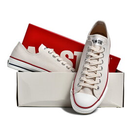 【10%割引実施中！15時までのご注文で即日発送！！】CONVERSE CANVAS ALL STAR J OX "MADE IN JAPAN" NATURAL コンバース キャンバス オールスター スニーカー ( 国内正規品 ナチュラル 白 メンズ レディース ウィメンズ 国内正規品 32167710 )