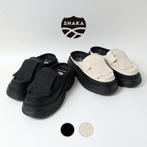 [N[|P2{I]SHAKA VJ Lg [t@[ ~[ `L[ Xj[J[ KILT LOAFER MULE CHUNKY BLACK LINEN ( ꂢ ^bZ vC  ubN x[W  fB[X EBY SK-3