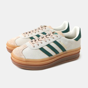 [}\N[|zzI]adidas AfB_X K[ {[h Xj[J[ GAZELLE BOLD W CREAM WHITE/GREEN/BEIGE (  Kbc[ fB[X EBY ID7056 )