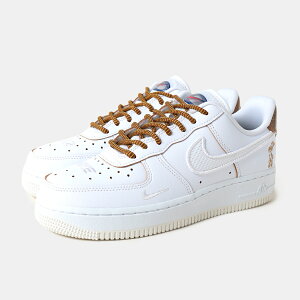 [15܂ł̂őII]NIKE iCL EBY GAtH[X Xj[J[ WMNS AIR FORCE 1 '07 LX GLITTER WHITE/BROWN (  zCg AF1 fB[X HF5716-111 )