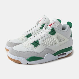 【クーポン＆P2倍】NIKE SB ナイキ ジョーダン4 レトロ スニーカー AIR JORDAN 4 RETRO SP PINE GREEN ( 白 パイングリーン 緑 メンズ DR5415-103 )