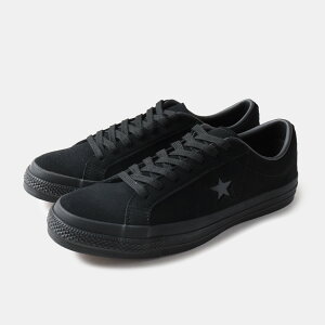 y15܂ł̂őIIzCONVERSE Ro[X X^[ XEF[h Xj[J[ ONE STAR SUEDE BLACK MONOCHROME ( ubN  XG[h Y 33702081 )