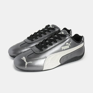【お買い物マラソン限定クーポン配布中!!】PUMA プーマ スピードキャット メタリック スニーカー SPEEDCAT METALLIC WARM WHITE ( シルバー ホワイト 白 レディース ウィメンズ 韓国 薄底 ぺたんこ 4