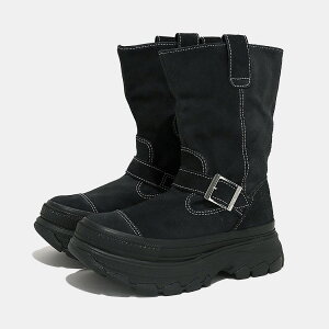 【15時までのご注文で即日発送!!】CONVERSE コンバース ウエスタン ブーツ オールスター トレックウエーブ ALL STAR TREKWAVE WESTERN BOOTS HI BLACK ( 厚底 レディース 黒 スエード 31315691 )