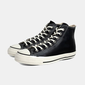 コンバース オールスター レザー エイジド ワックスド レザー スニーカー CONVERSE ALL STAR AGED WAXEDLEATHER HI BLACK ( 革 メンズ レディース ヴィンテージ 31316560 )