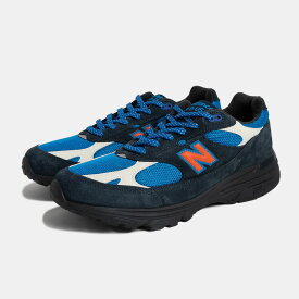 [クーポン＆P2倍!]KITH × NEW BALANCE ニューバランス 993 キス コラボ スニーカー U993MG MADISON SQUARE GARDEN ( ブラック ブルー 黒 青 メンズ 990 991 992 )