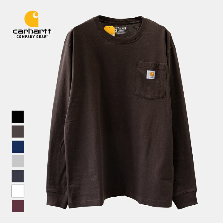 楽天市場】CARHARTT カーハート ロンT 長袖 胸ロゴ ヘビーウエイト 