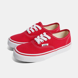 ���@���Y �I�[�Z���e�B�b�N �L�b�Y �X�j�[�J�[ VANS AUTHENTIC KIDS RED TRUE WHITE ( ���b�h �� ���w�� �q�� KIDS �W���j�A ���w�� �o���Y KIDS �����Y ���f�B�[�X VN000WWX6RT )