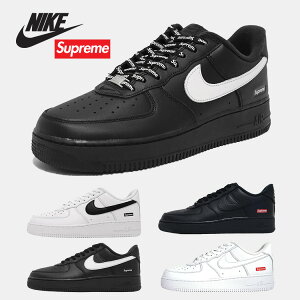 NIKE �i�C�L × SUPREME �V���v���[�� �G�A�t�H�[�X AIR FORCE 1 �R���{ �X�j�[�J�[ LOW SP 4 COLOR ( �u���b�N �z���C�g �� �� �{�b�N�X���S AF1 �����Y ���f�B�[�X )