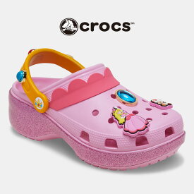 クロックス スーパー マリオ ブラザーズ コラボ ピーチ クロッグ サンダル crocs x Super Mario Bros Classic Platform Clog PRINCESS PEACH ( 任天堂 ニンテンドー グッズ メンズ レディース 212137-90H )