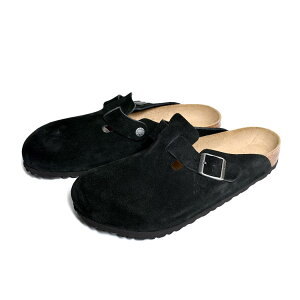 BIRKENSTOCK BOSTON SOFT FOOTBED SUEDE ( REGULAR FIT ) BLACK rPVgbN {Xg ( XG[h ~[ T_ vC Y EBY fB[X  1027142 )