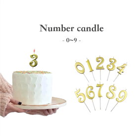 16日だけポイント2倍★テーブルコーデは一気に映えるゴールドのナンバーキャンドル。 ろうそく バースデーキャンドル 韓国 ローソク おしゃれ パーティー パーティーグッズ ケーキ キャンドル 蝋燭