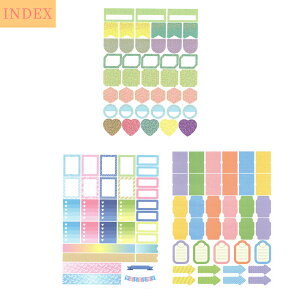 【7種類】海外girl風なPOPな手帳用シール 手帳 デコ かわいい おしゃれ カラフル オリジナル 事務用品 ステッカー