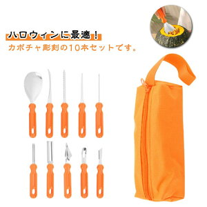 10本セット パンプキン 彫刻ツール 彫刻刀 カービング カボチャ カービングナイフ ハロウィン かぼちゃ 彫刻刀 ツール キット セット ハロウィン用 パンプキンランタン 飾り切り DIY工具 カー