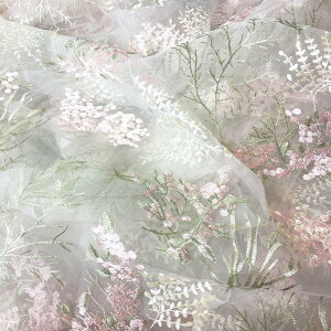 花柄 刺繍 レース生地 130*180CM オーガンジー メッシュ 柔らかい 肌に優しい スカート ドレス DIY 手作り 衣装アクセサリー 手芸 ハンドメイド用品 送料無料