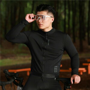 サイクルジャージ メンズ 男性 長袖 防風 防寒 裏起毛 サイクルウェア サイクリングウェア ジャケット サイクルジャケット ロードバイク 前開き 自転車 秋 サイクリング 無地 春秋用 ジャー