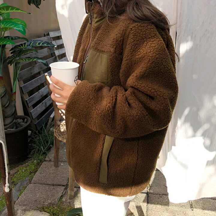 楽天市場】ボアジャケット ブルゾン レディース コート アウター  