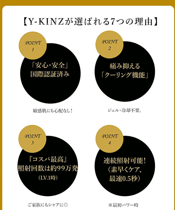 楽天市場】【半額以下】Y-KINZ 脱毛器 光美容器 光脱毛器 光エステ 