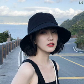 Jiaoxiakailan 日焼け 防止 帽子、 大きい 頭 囲、 夏、 日本 式 多 用途、 顔を 覆う、 紫外線 ブラック フィッシャーマン ハット、 女性用
