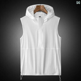 トレンド ブランド T シャツ メンズ 夏 薄手 アイス シルク トレンド フード 付き 半袖 T シャツ ゆったり 大きい サイズ 無地 シンプル トップス