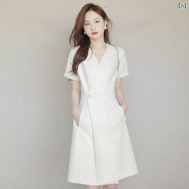 切断 基準 対外 貿易 輸出 韓国 日本 オリジナル シングル 婦人 服 高級 婦人 服 ウエスト ウエスト 気質 白い ドレス 夏
