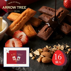 【父の日10％OFFクーポン】【公式】Arrow Tree ギフト 洋菓子 詰め合わせ 苺＆ショコラ・フランボワーズ フィナンシェ 各8本 計16本入り 高級スイーツ 焼き菓子 個包装 プレゼント 内祝い 手土産