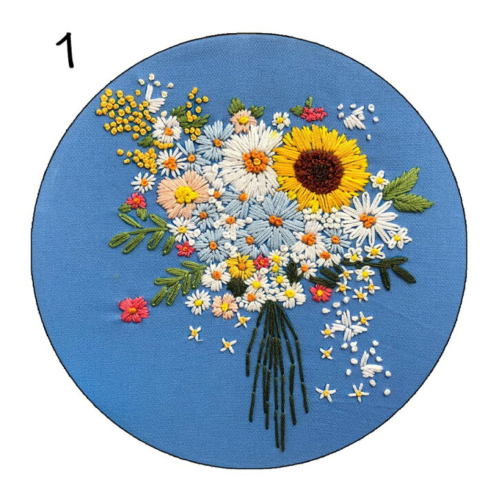 楽天市場 花 刺繍キット クロスステッチ 花 立体的な花柄 女性に大人気 刺しゅう布 針 糸セット 刺繍枠付き はじめ 中級者向け やり方 手作り絵画手芸キット 簡単 アルシオン二号店