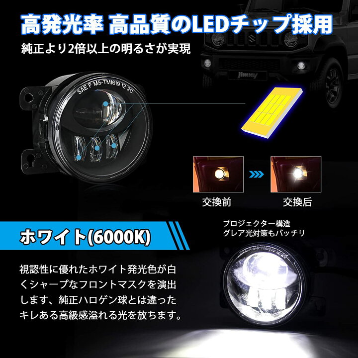楽天市場】ジムニー JB64 led フォグランプ ユニット ジムニーシエラ 