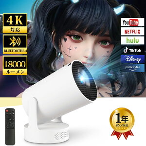 y̑EP6{zvWFN^[ ƒp 18000LM 1080P Wi-Fi6 4KΉ ^ RpNg V䓊e z[VA^[ rWlXv[ `␳ Bluetooth5.4 Xs[J[ z[vWFN^[ 50~100%