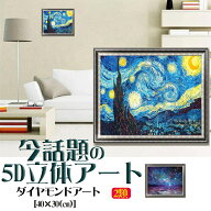 ダイヤモンドアート 初心者 セット 星月夜 ビーズアート 初心者向け 図案印刷 壁アート 壁飾り モザイク…