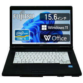 ♥ノートパソコン 富士通 LIFEBOOK A561 Corei5-2520M 正規Office付き メモリ:8GB 新品SSD:256GB/512GB 15.6インチWindows 11搭載 HDMI 無線LAN DVD-ROM 中古ノートパソコン 中古パソコン