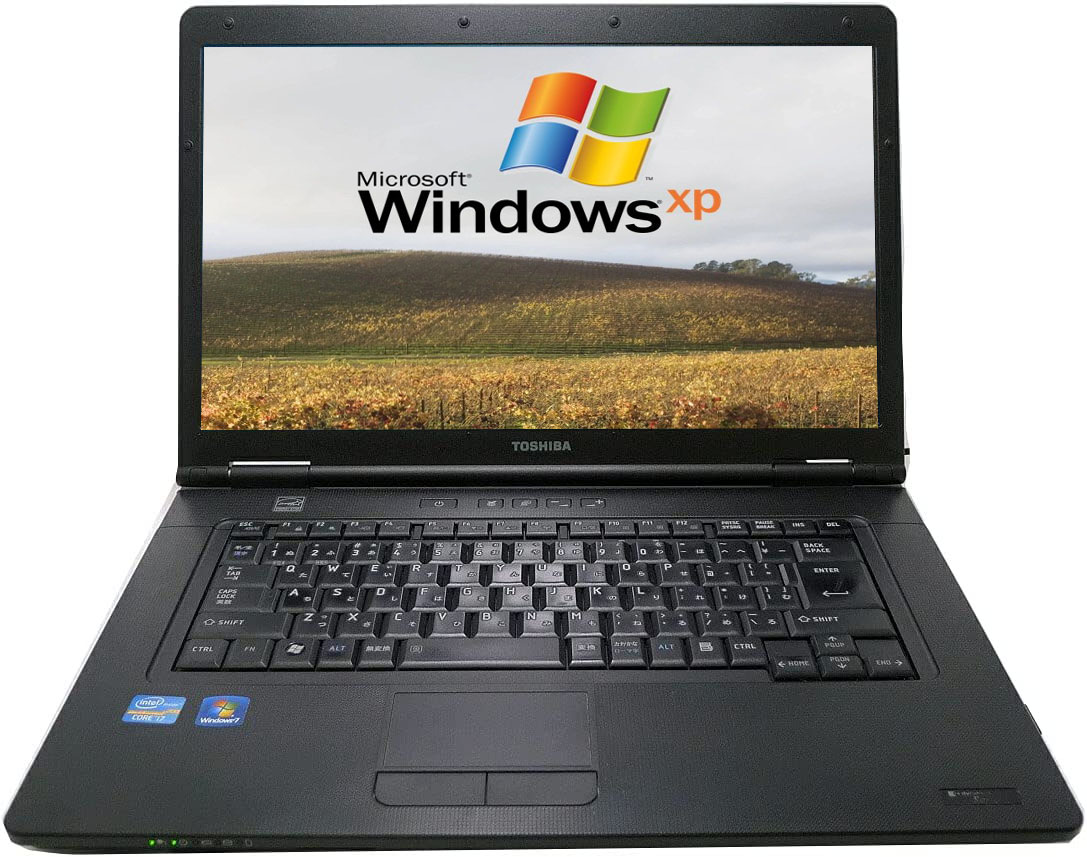 Windows XP搭載 東芝 dynabook Satellite B552 Core-i3  4GBメモリ SSD 128GB  正規版Office付き DVD-ROM 15.6型大画面 無線付き】中古ノートパソコン