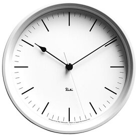 壁掛け時計 掛け時計 ウォールクロック Lemnos レムノス 渡辺 力 RIKI STEEL CLOCK ホワイト(リキクロック) 電波時計ではありません おしゃれ シンプル 北欧 モダン デザイナーズ アンティーク 高級 かわいい インテリア ギフト プレゼント 贈答品 新築祝い