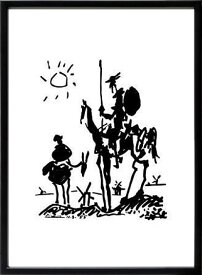 パブロ・ピカソ 絵 ポスター 鳩 絵画 版画 アート 犬 ブタ ドローイング アートパネル アートフレーム インテリア 北欧 おしゃれ 額 入り タペストリー 壁掛け インテリアアートパネル モダンアート 絵画 インテリア 抽象画 ポスターパブロ・ピカソ Don Quixote, c.1955
