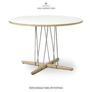 E020 Embrace Table �G���u���C�X�E�e�[�u�� �I�[�N�ރ��~�l�[�g�V�z���C�g �z���C�g�I�C�� O110 H74cm �~�` EOOS CarlHansen��Son �J�[���E�n���Z�����T�� �l�C �k���Ƌ� �f���}�[�N �X�^�C���b�V�� ��