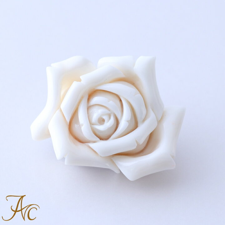 楽天市場】≪送料無料≫白珊瑚 薔薇 ブローチ SAM プラチナ シンプル 