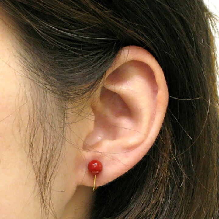 楽天市場】≪1年保証付き≫ 赤珊瑚6.9ミリ玉K18 シンプル 大人 女性  