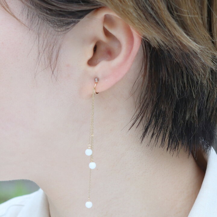 K10白珊瑚ピアス