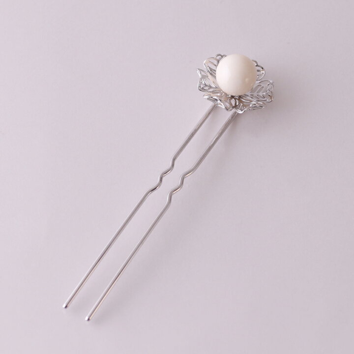 楽天市場】≪マラソン10％OFFクーポン≫ 白珊瑚13ミリ玉＜かんざし＞ 3 