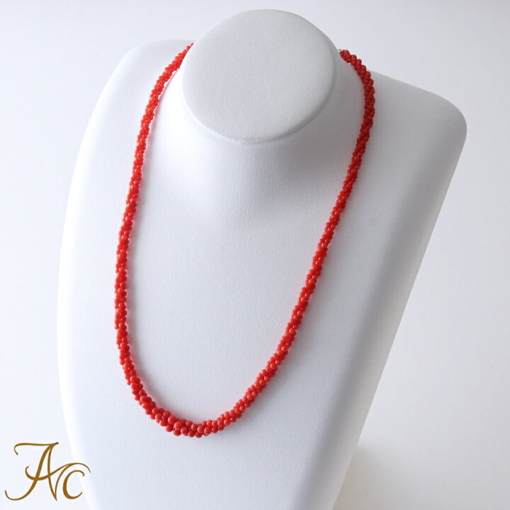 楽天市場】≪10%OFFクーポン≫ 赤珊瑚3連丸玉グラデーション  