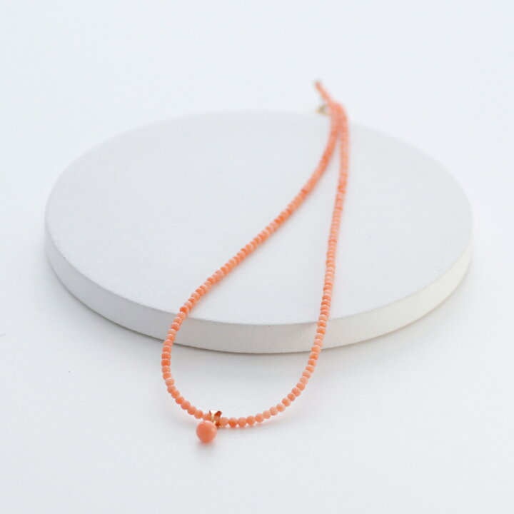 楽天市場】≪マラソン10%OFFクーポン≫ ピンク珊瑚丸玉トップ付  