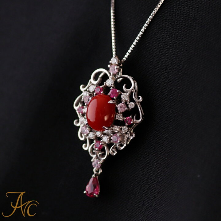 楽天市場】≪マラソン5%OFFクーポン≫ 日本産血赤珊瑚K18ホワイト  