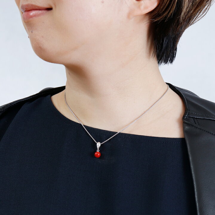 楽天市場】≪マラソン10％OFFクーポン≫赤珊瑚6.7ミリ玉 シルバー 