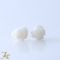 楽天市場】白珊瑚 薔薇 ピアスの通販