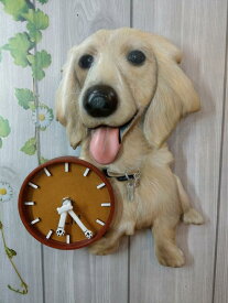 ワンちゃん時計 3D リアル 立体 オーダー ペット 時計 似顔絵 愛犬 犬グッズ 壁掛時計 かわいい時計 似顔絵時計 立体時計 手作り時計 プレゼント サプライズ オーダーメイド時計