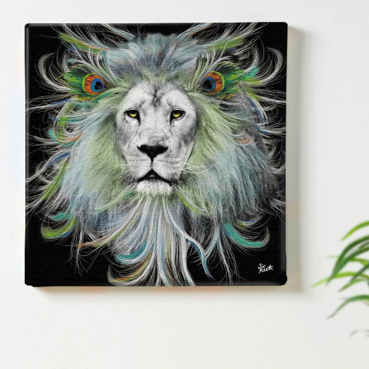 楽天市場】ライオン クジャク 動物のインテリア用アートパネル  