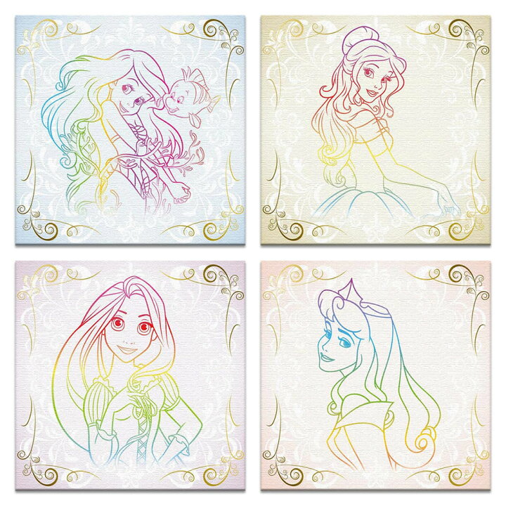 楽天市場 アートデリ ディズニープリンセスのアートパネルセット インテリア 雑貨 アート Dsn 0266 Dsn 0267 Dsn 0268 Dsn 0269ファブリック パネル ポスター ボード 壁掛け アート 絵 おしゃれ インテリア 玄関 30cm 30cm Mサイズ 4 枚セット 返金保証