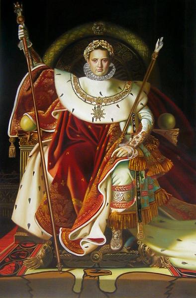 楽天市場】油絵 アングルの名作「皇帝の座につくナポレオン1世」 MA251